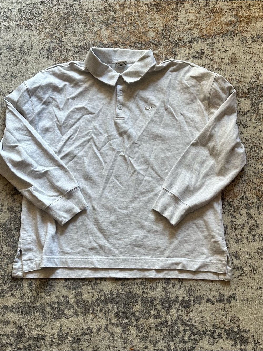 EUC NIKE ESSENTIAL OVERSIZED LONG-SLEEVE POLO—Sz Large